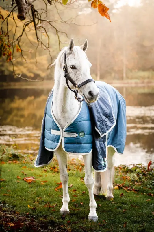 Meistverkauft Horseware Eco Liner 200g teal eco print/grey, 145 cm