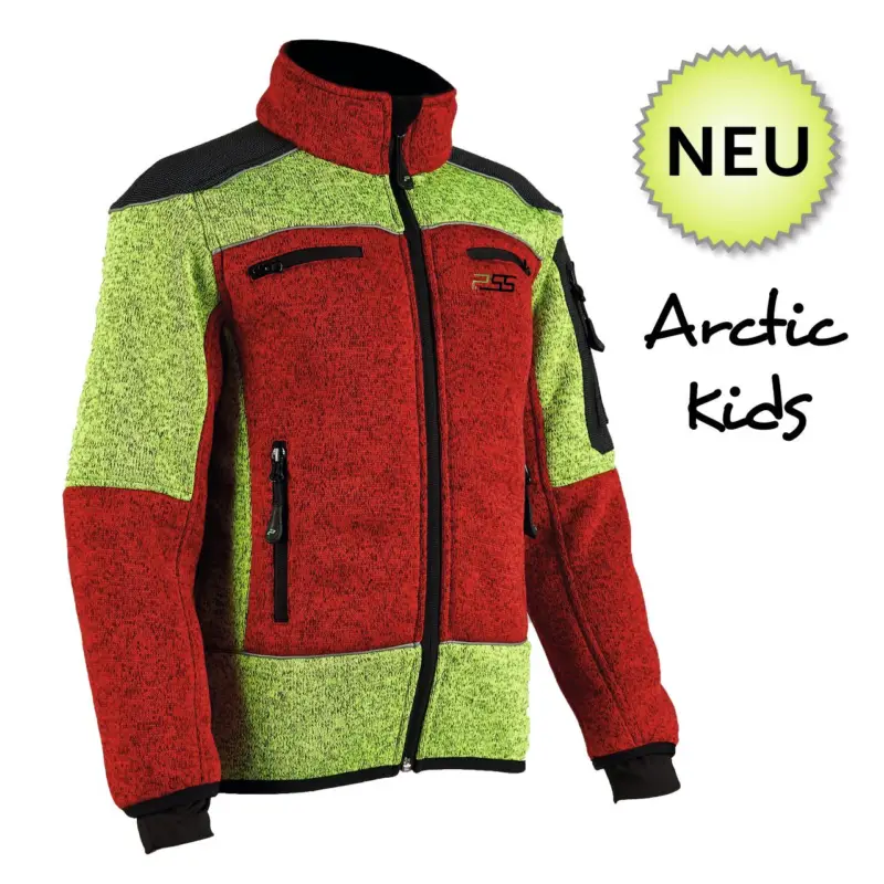 PSS Faserstrickjacke X-treme Arctic Kids gelb/rot, 122/128 Top-Preis
