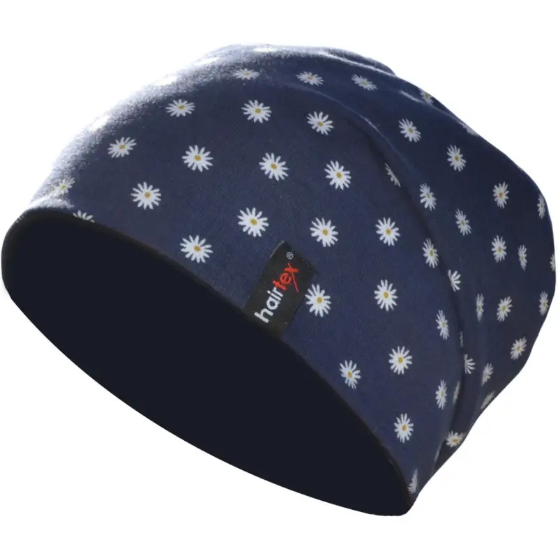 Sonderaktion hairtex STALL-Beanie KIDS Blümchen, blau, One Size
