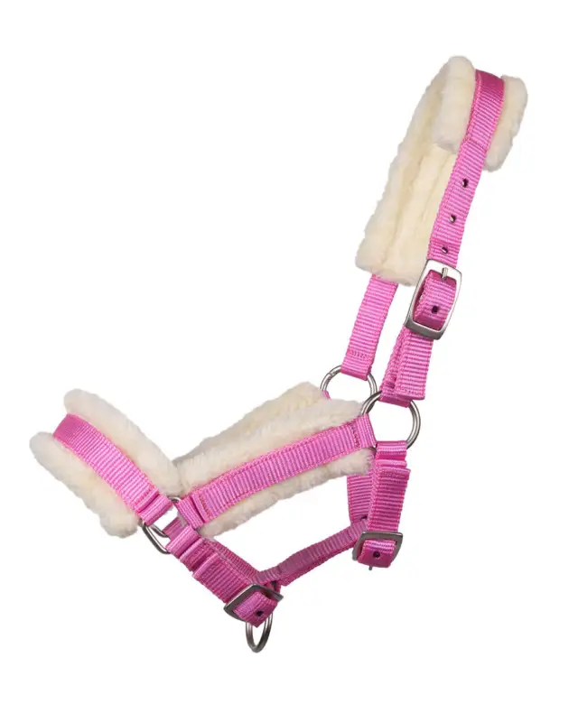 Q-Essentials Fohlenhalfter mit Pelz rosa, Shettyfohlen Neu