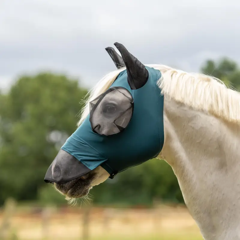 Busse Fliegenmaske Twin Fit Flexi Plus teal, Shetty Versand Am Gleichen Tag