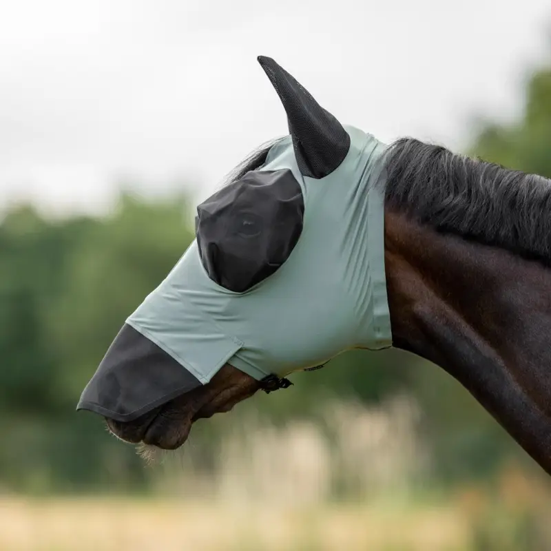 Busse Fliegenmaske Twin Fit Flexi Plus olive, Pony Neu