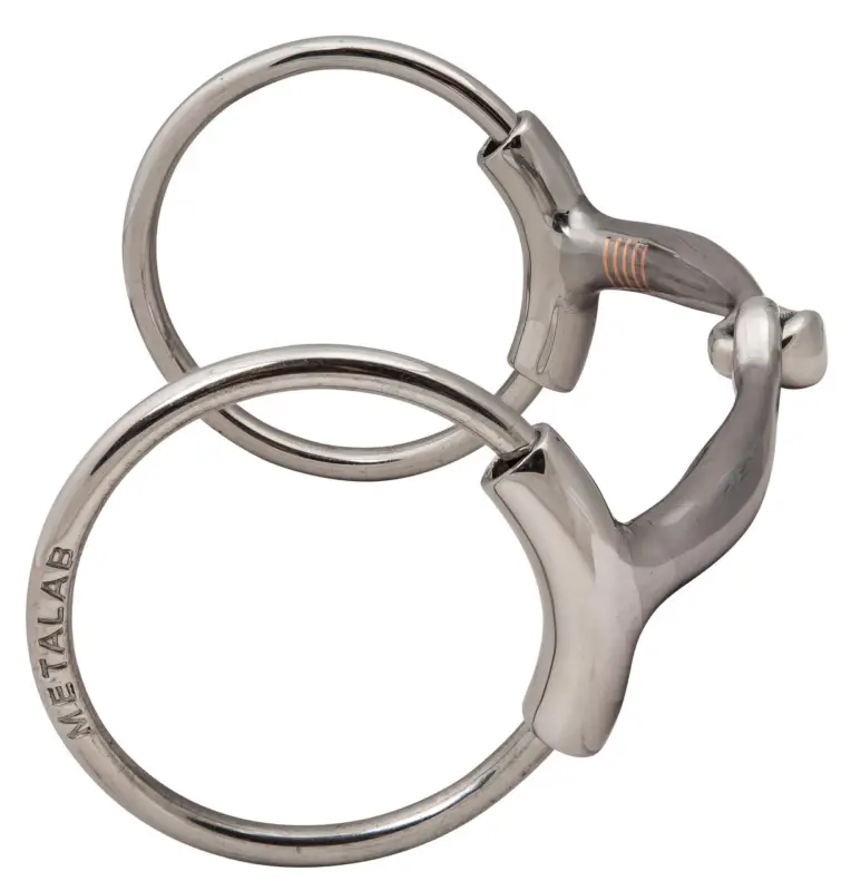 Neu Im Sortiment METALAB BF O-Ring Snaffle mit Blockiersystem 130 mm, 12 mm