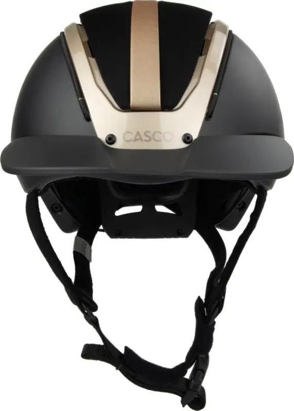 Expressversand Casco 2025 Reithelm Duell One Premiere Schwarz Champagner, S (51-54cm)