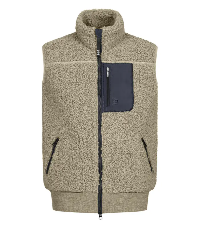 Zertifiziert ELT Teddy Fleece Weste Alma, Teens beigegrau, 146/152