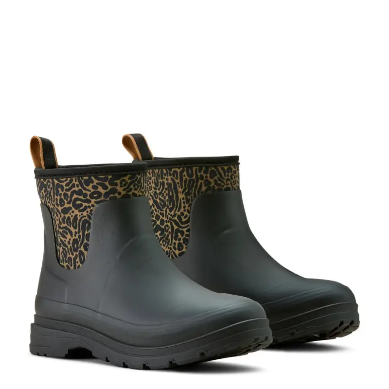 Nur Heute ARIAT Kelmarsh Shortie Rubber Boot black/ocelot, 37,5