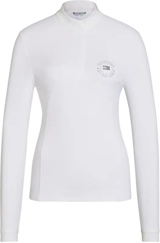 Tommy Hilfiger Taylor Strass Langarm Turniershirt optic white, L Günstig