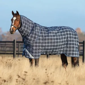 Günstig Horseware Rhino Plus Turnout 0g navy check/indigo, 155 cm