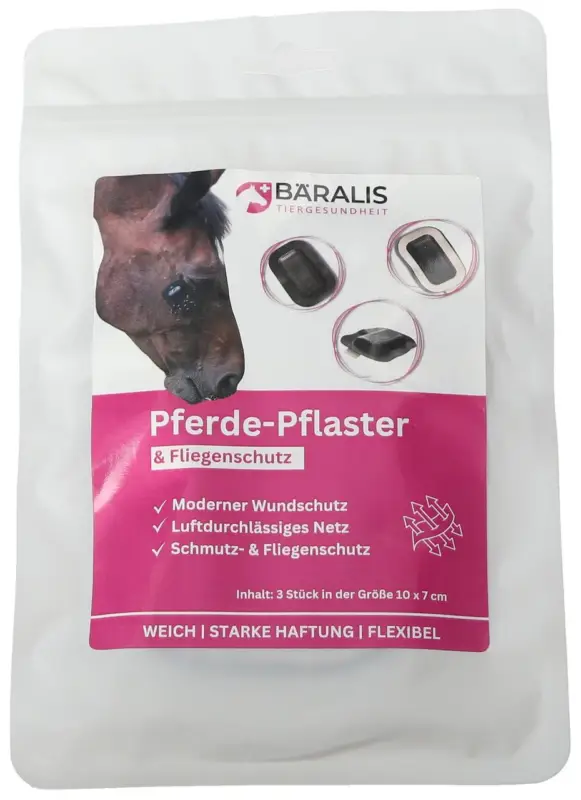 Neue Ware BÄRALIS Fliegenschutz Pferde-Pflaster, 3er Set 75 x 105 x 10 mm