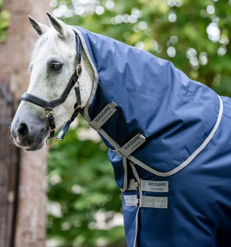 Schneller Versand Horseware Amigo Ripstop 900D Turnout Hood 150g navy/titanium grey, XS