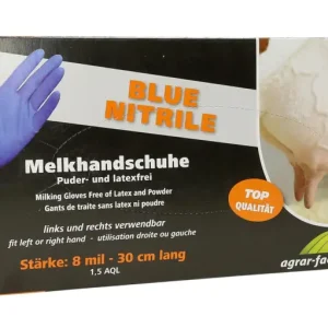 Neu WAHL-Hausmarke Melkhandschuh BLUE NITRILE 8 mil S