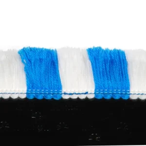 Fransenriemen Blechschnalle, Ledergravur 9 cm | 90 cm, keine Größe blau/weiß Beliebt