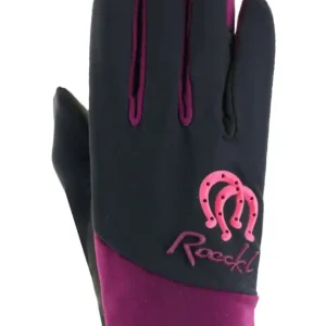 Roeckl Kinderreithandschuh Keysoe black/purple, 6 Letzte Chance
