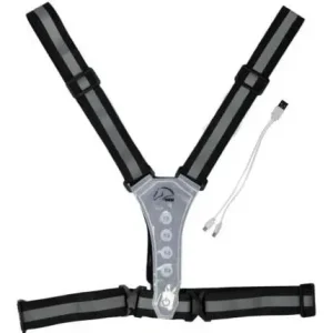 Neue Ware HKM LED-Leuchtweste schwarz/silber, Erwachsene