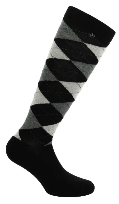 Begrenztes Angebot Equithème Argyle - Socken schwarz/ecru, 42-45