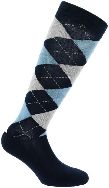 Equithème Argyle - Socken marine/himmelblau, 39-41 Letzte Chance