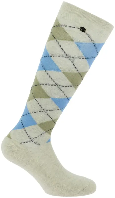 Equithème Argyle - Socken beige/himmelblau, 39-41 Sonderangebot
