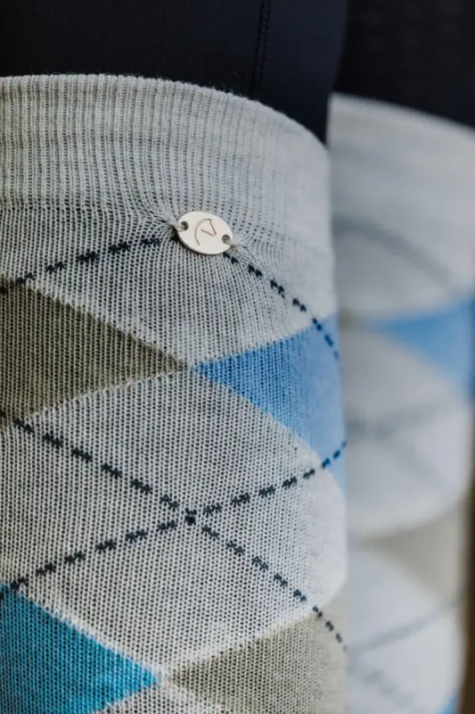 Sonderangebot Equithème Argyle - Socken hellgrau/himmelblau, 39-41