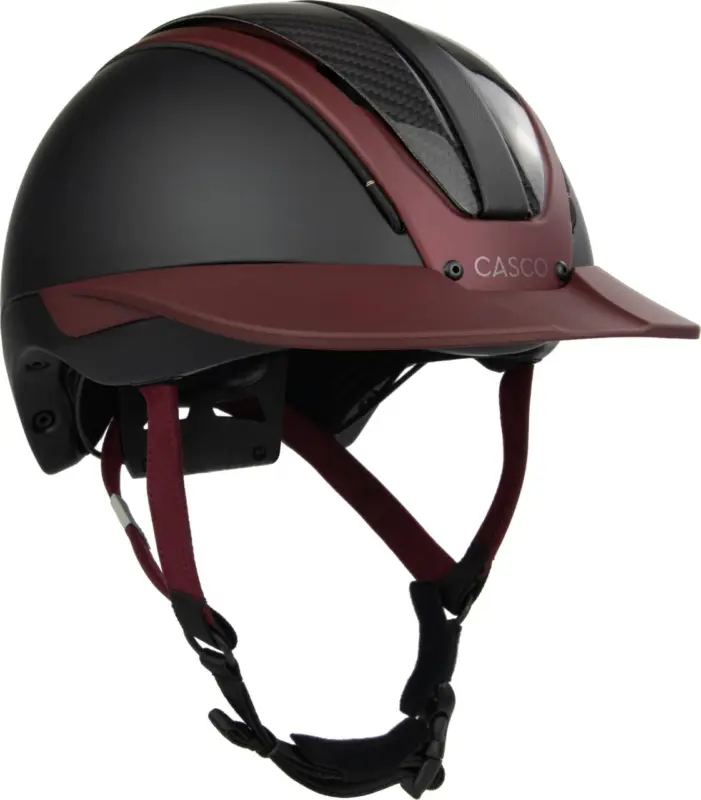 Casco 2025 Reithelm Duell One Carbon Weinrot Carbon, L (58-60cm) Schneller Versand