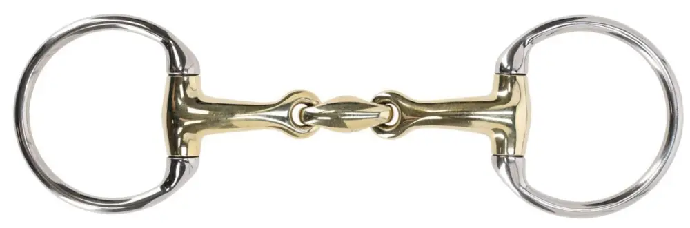 QHP Olivenkopfgebiss, doppelt gebrochen 14mm 10,5 cm, Argentan Neue Ware
