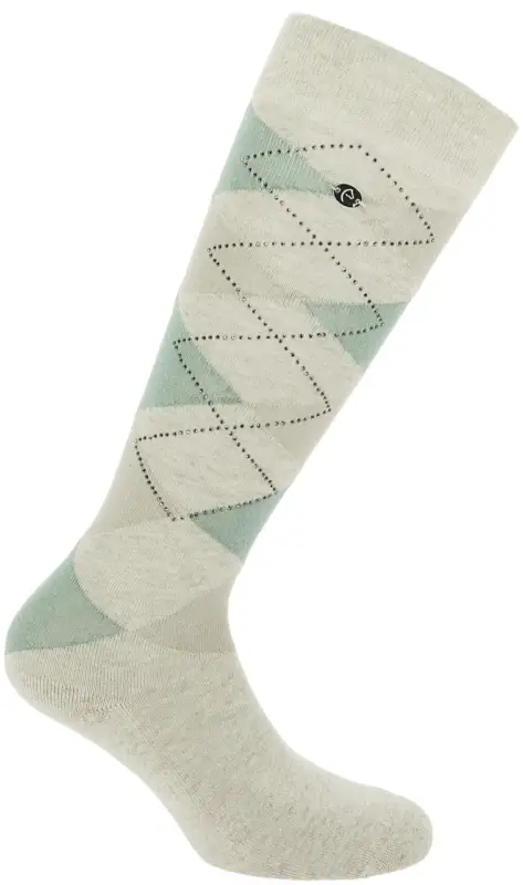 Expressversand Equithème Girly - Socken beige/grün, 39-41