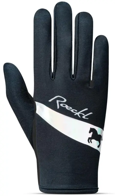 Roeckl Reithandschuh Kapriole schwarz/silber, 4 Nur Heute