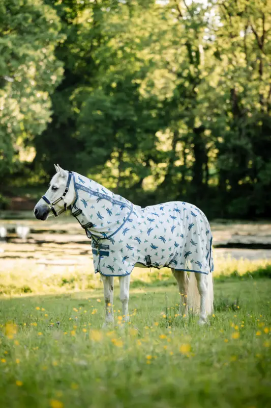 Billig Horseware Amigo Bug Rug Plus Pony Dragonfly Print/Silver, Blue & Sage, 80 cm