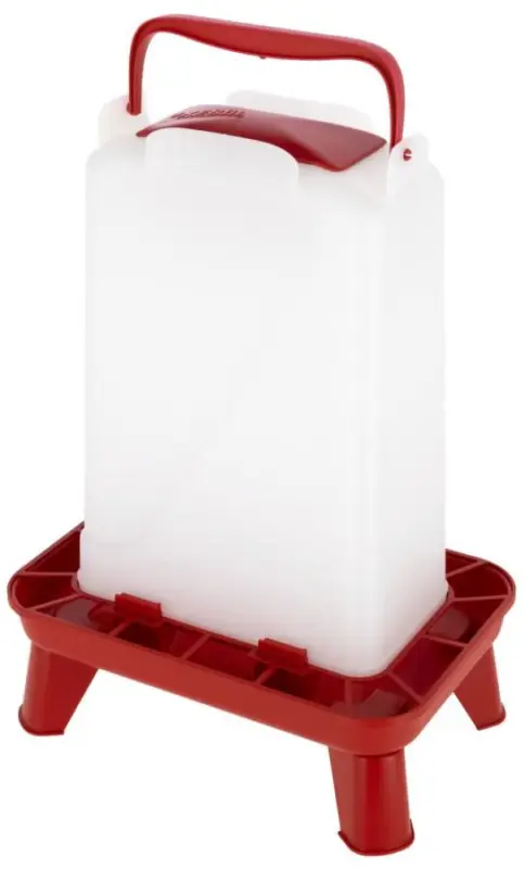 Kerbl Geflügel-Futterautomat rechteckig rot/weiß, 5,5 l Begrenztes Angebot