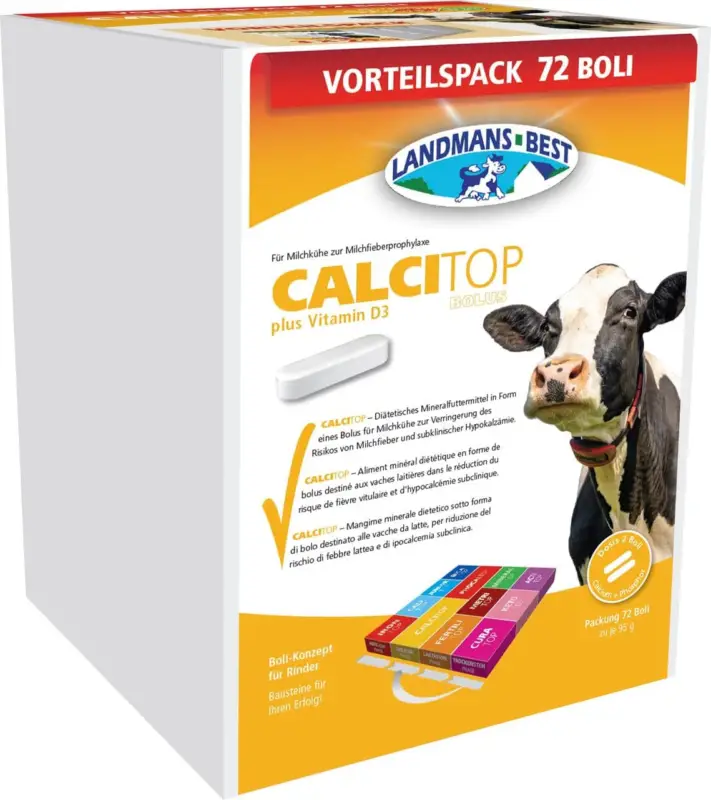 Jetzt Kaufen Landmans Best CALCITOP Calcium Bolus 72 Boli à 95 g