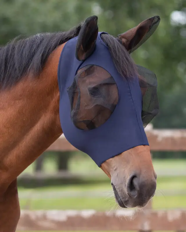 Nur Heute QHP Fliegenschutzmaske Super Bug navy, Mini-Shetty