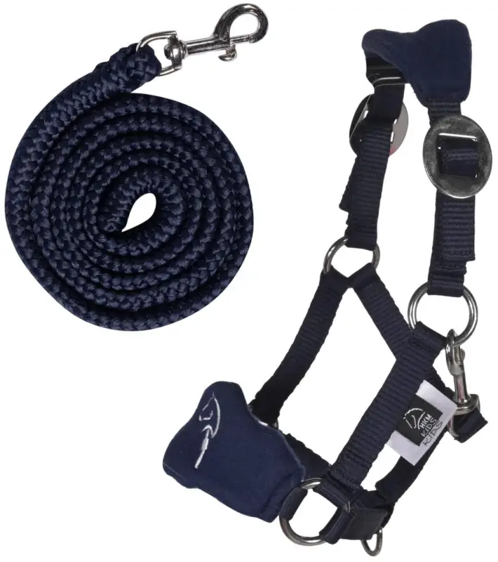 Must-Have HKM Halfter mit Fleece -Hobby Horsing- blau