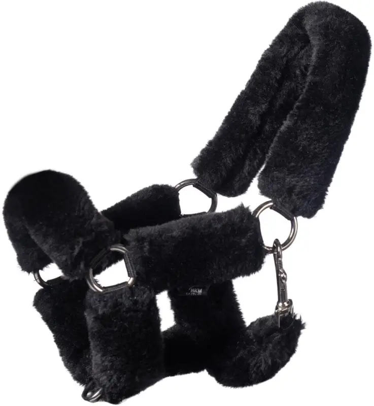 HKM Halfter mit Kunstfell -Hobby Horsing- schwarz Top-Angebot