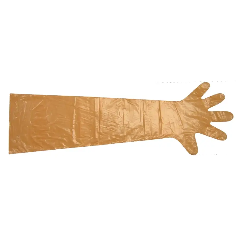 Garantierte Lieferung Einmalhandschuhe "VETbasic", 90cm Länge, 100 Stück, orange