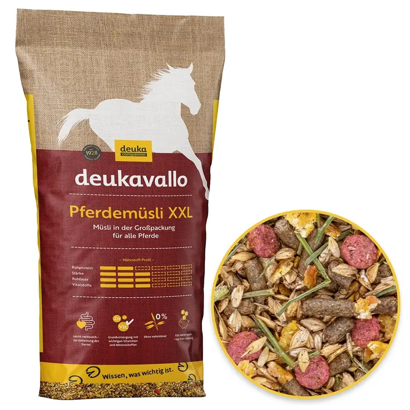 Billig Deukavallo "Pferdemüsli XXL" Vorteilspack, Pferdefutter ohne Haferkörner, 30kg