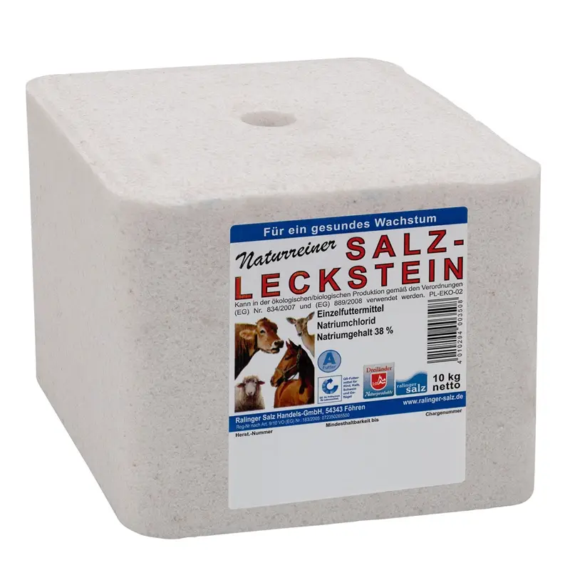 Schneller Versand SALZLECKSTEIN - mineralstoffreicher Leckstein für Pferde, 10kg