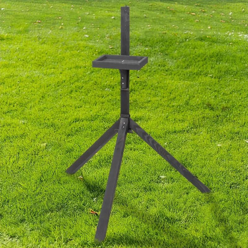 VOSS.garden Vogelhaus Ständer "Stay", Holz, schwarz, ca. 92cm Preisreduziert