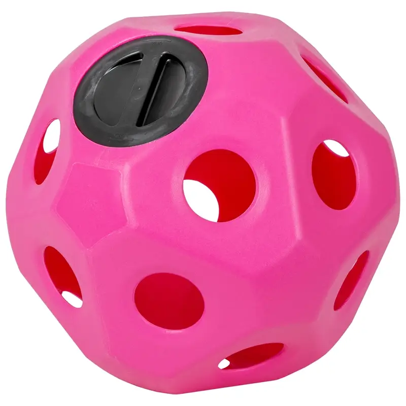 Neue Ware Heuball, Heu-Spielball - Futterspielball für Pferde, Kälber, Schafe, Ziegen, pink