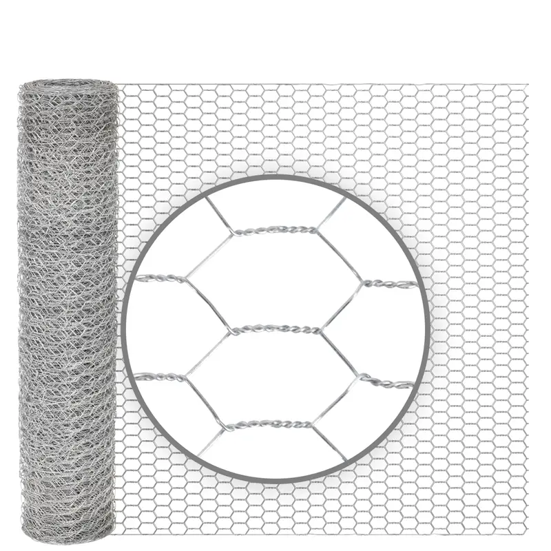 10m VOSS.farming Sechseckgeflecht, Hasendraht, Höhe 50cm - 13x0,7mm, verzinkt Preis Gesenkt