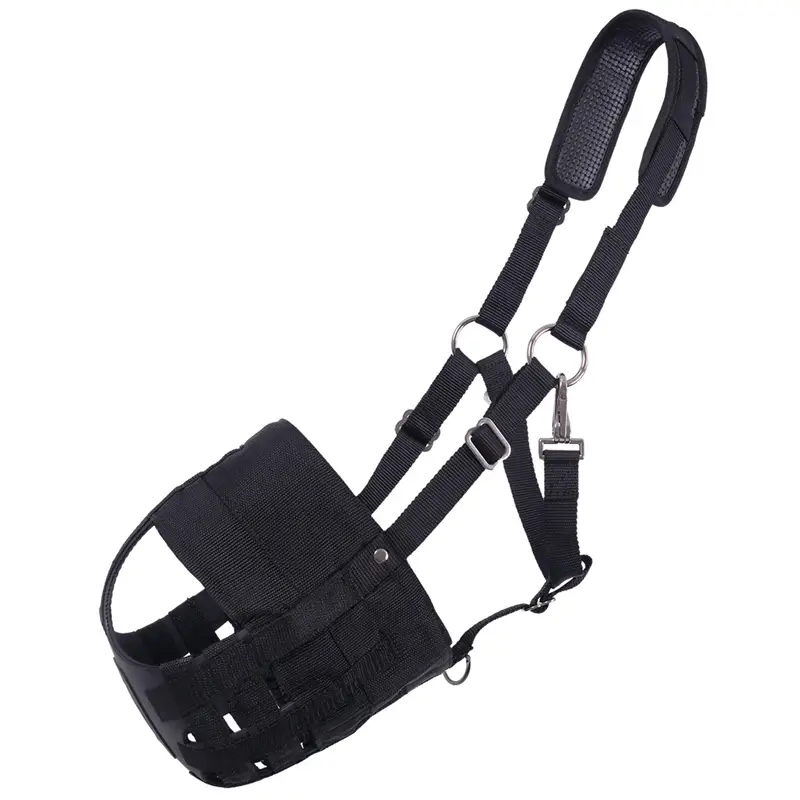 Heißes Angebot QHP Pferde und Pony Fressbremse mit Nasenlöchern, Größe Pony