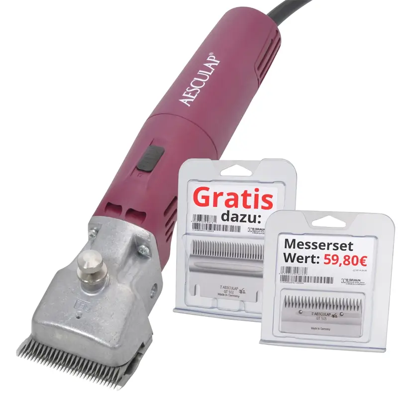 Preiswert B-Ware: Aesculap "Econom Equipe GT 674" Pferdeschermaschine + extra Schermesser-Set GRATIS
