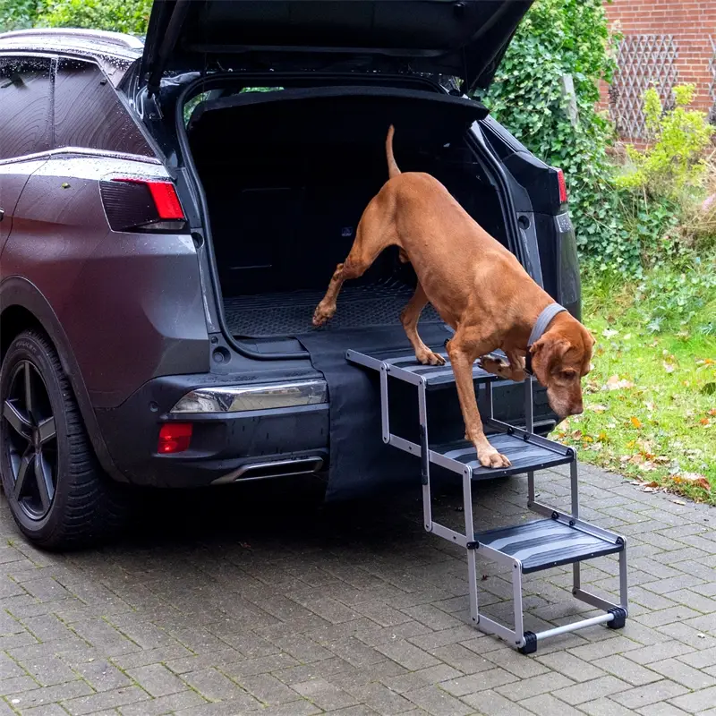 Hundetreppe 3-stufig, faltbar - Auto-Einstiegshilfe für Hunde Angebot