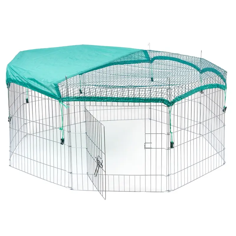 Neue Kollektion Freigehege Ø143cm, 8x 57x56cm, Kaninchen, Meerschweinchen, Hühner, Küken