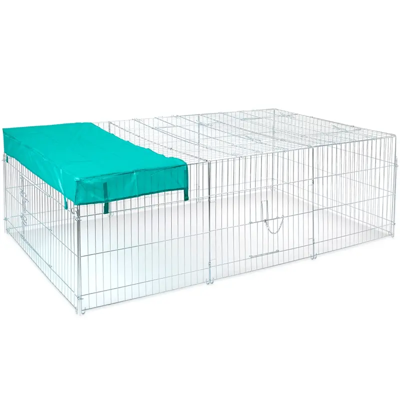 VOSS.pet Welpenauslauf, Freilaufgehege XL für Kaninchen, Hasen, 216x112x66cm Nur Heute