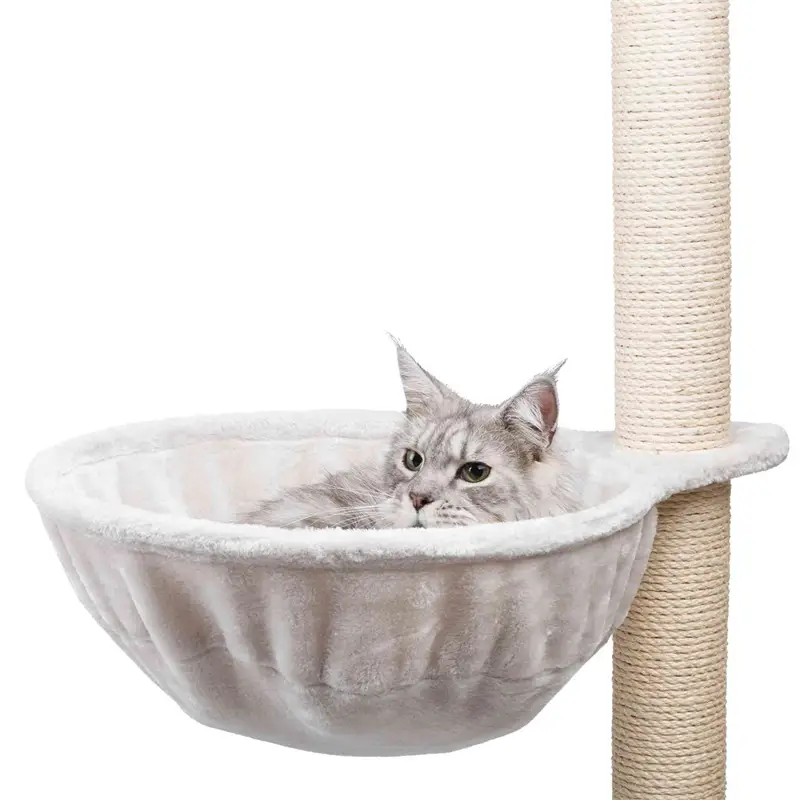 Direktkauf Katzen Kuschelsack XXL für Kratzbäume, Kratzbaum Ersatzteil, Ø 45cm, lichtgrau