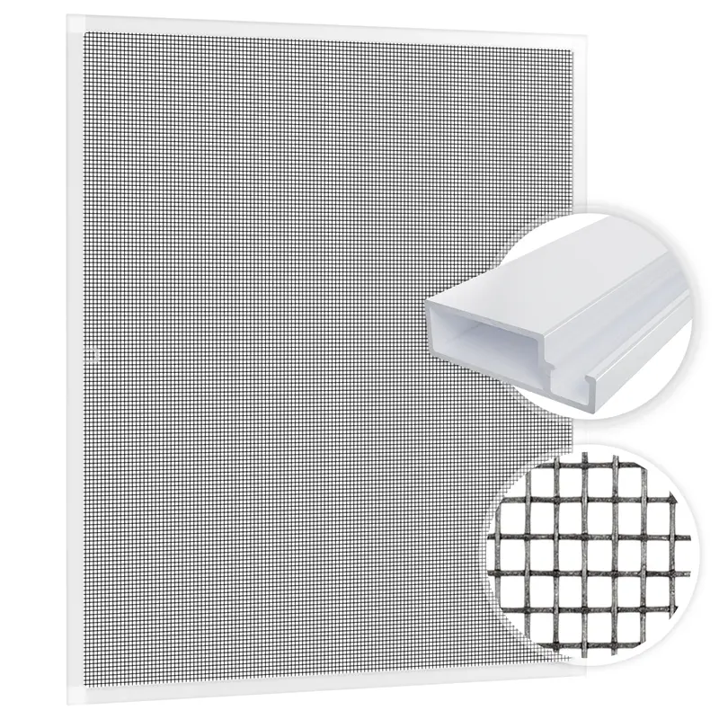 Sofort Bestellen SAMUFLY Fliegengitter mit Alurahmen, Insektenschutzgitter für Fenster, 120x140cm, weiß