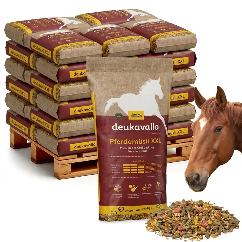 Palette Deukavallo "Pferdemüsli XXL" Vorteilspack, Pferdefutter ohne Haferkörner, 30 x 30kg Abverkauf