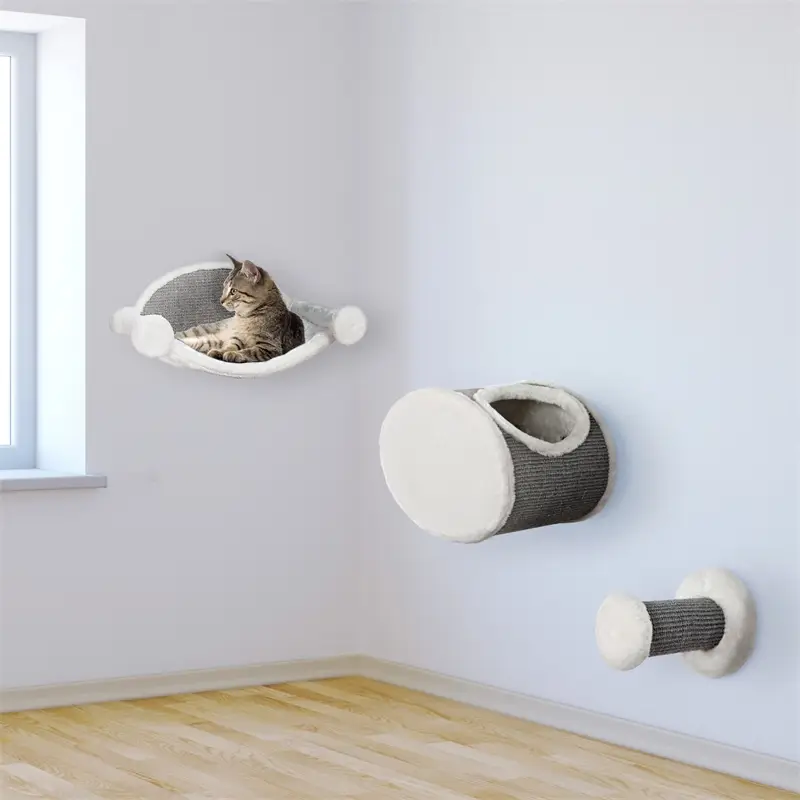 B-Ware: VOSS.pet "catfun" Hängematte, Kletterstufe, Kuschelhöhle für die Wandmontage Highlight