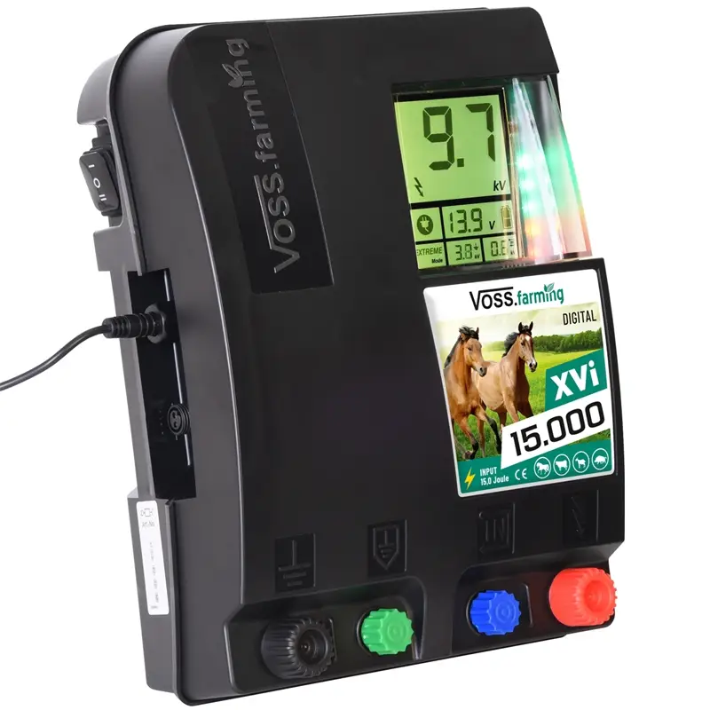 Aktuell B-Ware: VOSS.farming "XVi 15.000 DIGITAL" - extrem starkes Duo-Weidezaungerät 12V-230V