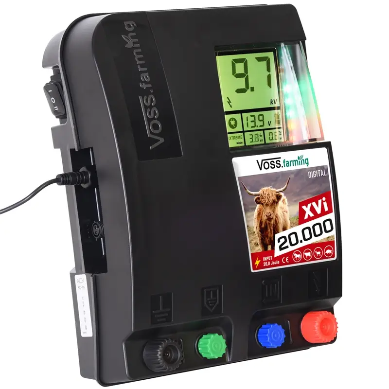 B-Ware: VOSS.farming "XVi 20.000 DIGITAL" - ultra starkes Duo-Weidezaungerät 12V-230V Sale