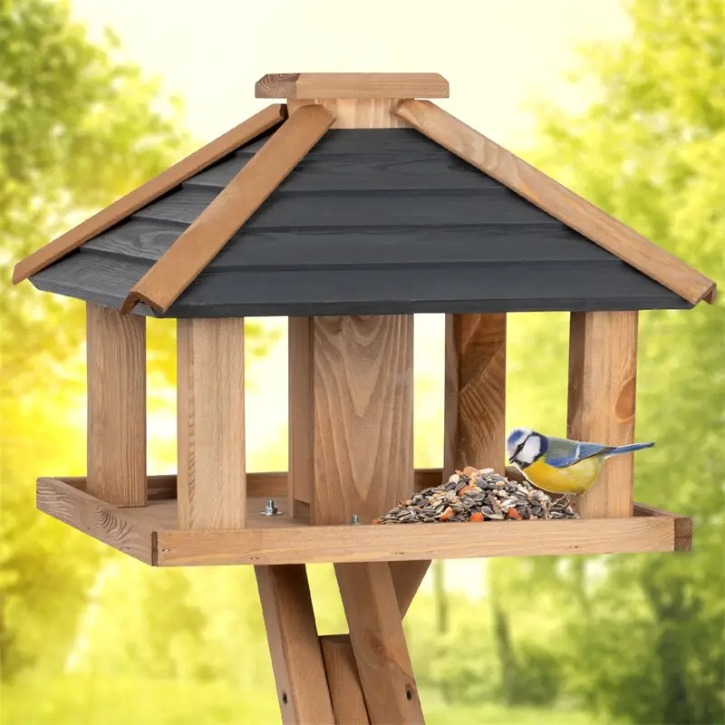 Sichere Zahlung VOSS.garden "Lina" - massives Vogelhaus mit Futtersilo, inkl. Ständer